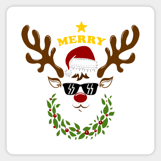 cool x mas deer Magnet by hayr pictures